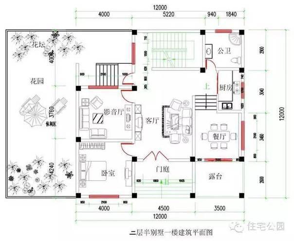5款二層農村自建房全套設計施工圖，占地面積約170平方米