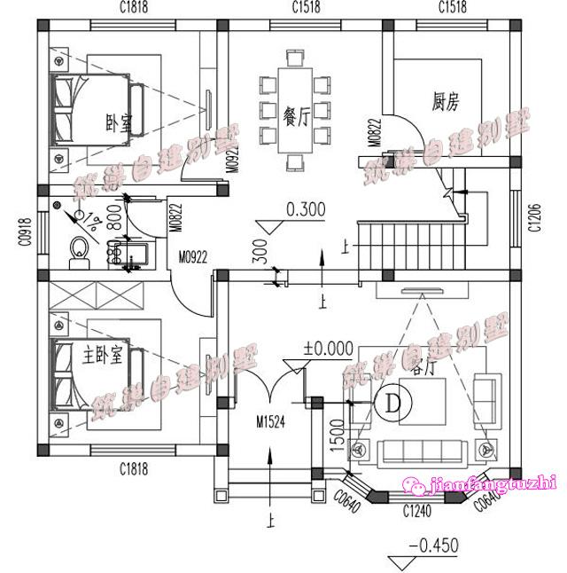 3套鄉(xiāng)村別墅設計圖，現(xiàn)在農村隨處可見都是漂亮的別墅