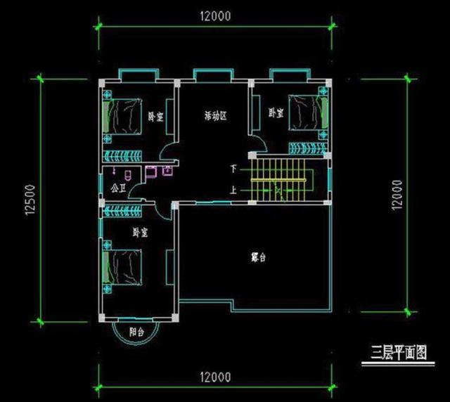 開間12米的兩款三層別墅設計圖，功能齊全，居住舒適