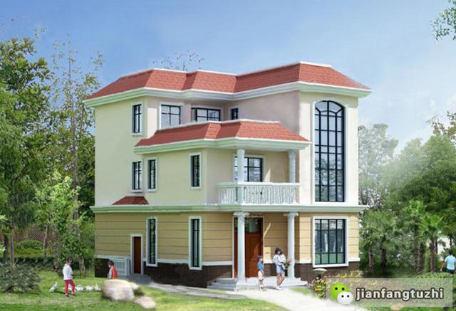 35萬三層6臥農村自建房設計圖，10×14米，簡約大氣，性價比好