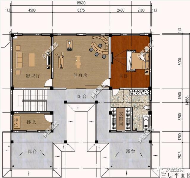 中國風臨街帶商鋪、辦公、住家和出租為一體的別墅設計圖