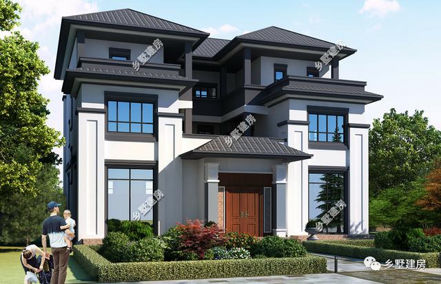 中國風臨街帶商鋪、辦公、住家和出租為一體的別墅設計圖