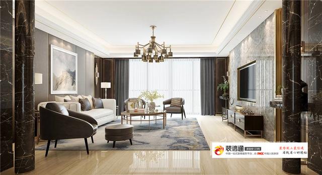 武漢華僑城350㎡輕奢風別墅裝修案例 有質感的生活品質