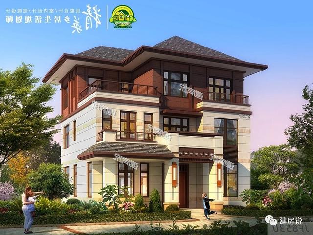 占地120平的三層新中式別墅設計圖，外觀洋氣，布局實用，享受！