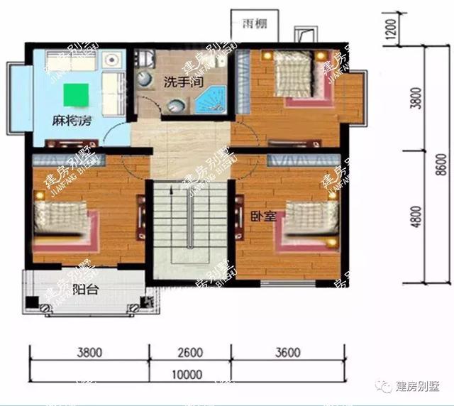 兩棟進深都是8.6米的二層別墅設計圖，飄窗不僅是好看，而且真的很實用，20萬就能建成。