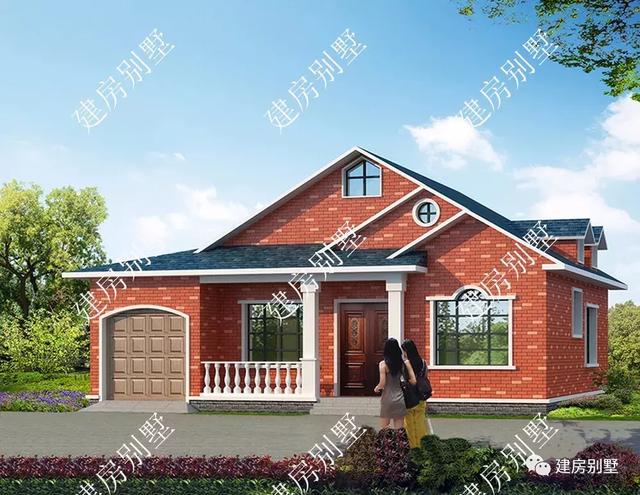 精致小巧的一層自建房，車庫改成臥室照樣很漂亮，10多萬就能建成。