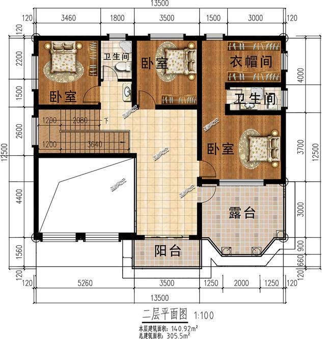 二層歐式別墅設計圖，很漂亮，建一棟在村里，一定是最耀眼的那一棟！