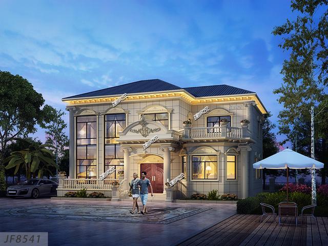 二層歐式別墅設計圖，很漂亮，建一棟在村里，一定是最耀眼的那一棟！