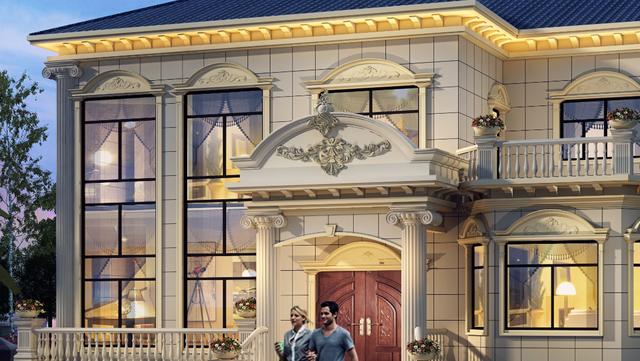 二層歐式別墅設計圖，很漂亮，建一棟在村里，一定是最耀眼的那一棟！