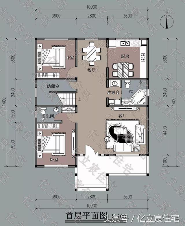 10米x11.4米二層田園風(fēng)自建房，享受自然的田園生活情趣