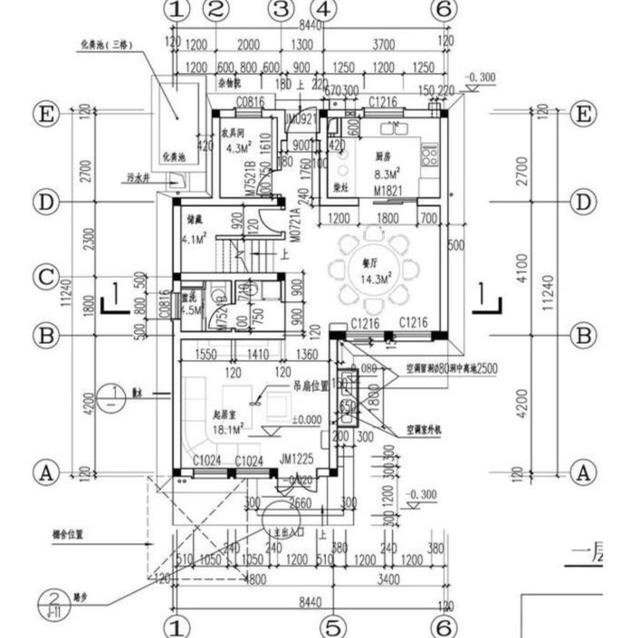 占地80平的二層設計圖，帶閣樓，滿足三口之家的生活。