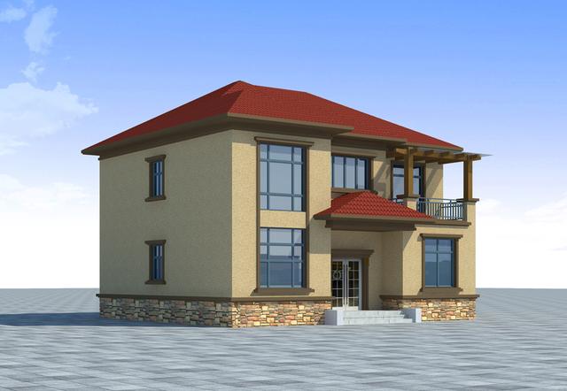 占地120平的三層別墅設計圖，比價通用并且物美價廉，造價僅需20萬元