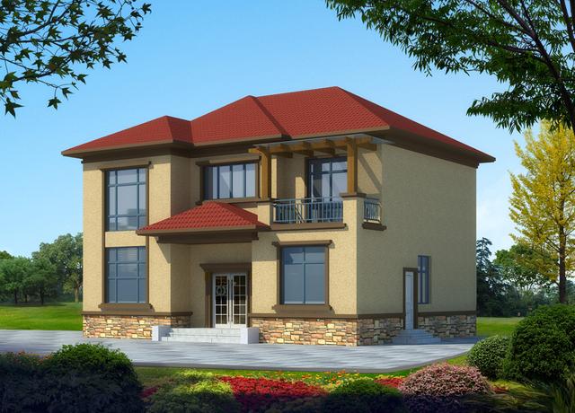 占地120平的三層別墅設計圖，比價通用并且物美價廉，造價僅需20萬元