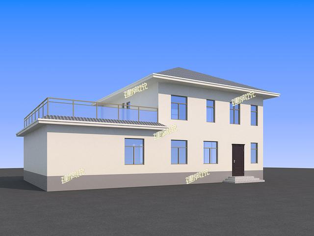 占地面積215的二層別墅設(shè)計(jì)圖，帶挑空客廳+車庫，外型簡(jiǎn)單不復(fù)雜，溫馨舒適。