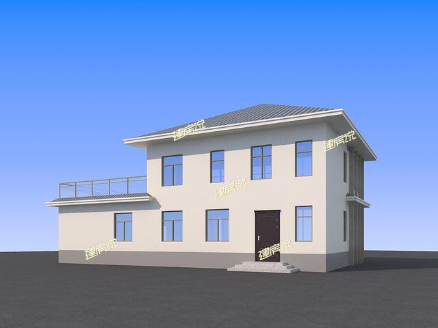 占地面積215的二層別墅設(shè)計(jì)圖，帶挑空客廳+車庫，外型簡(jiǎn)單不復(fù)雜，溫馨舒適。