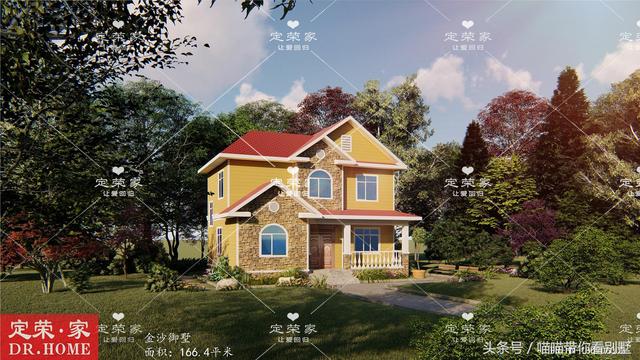 12.3米x9.9米二層歐式別墅設計圖，五室三廳兩衛，布局簡單明確。