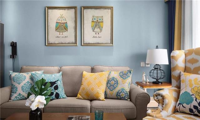 96平米兩居室地中海裝修風格完成，清爽怡人，大包9萬