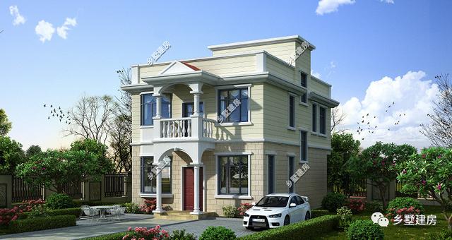 兩款宅基地小的二層別墅設計圖，精致大氣，造價只要17萬？