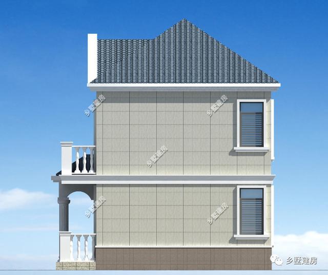 兩款宅基地小的二層別墅設計圖，精致大氣，造價只要17萬？