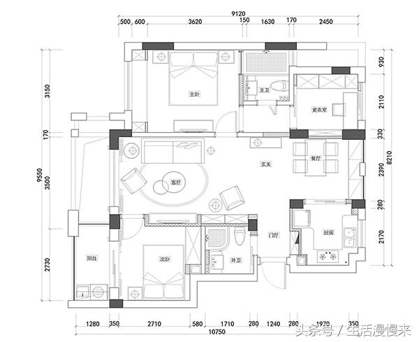89平簡約風三房，90后喜歡的范本，每個房間經過改造后，都很通透敞亮，值得學習。