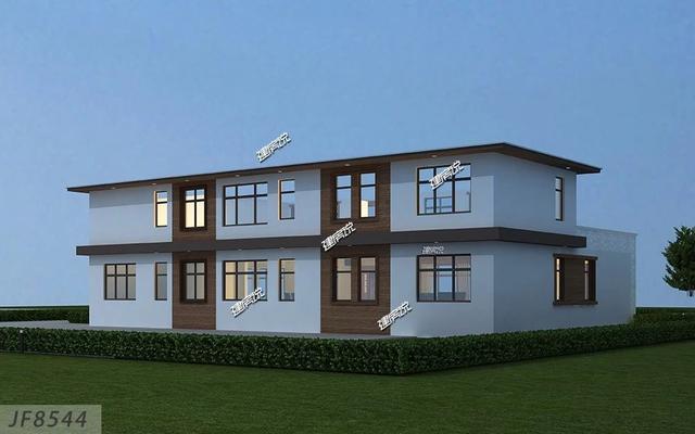 二層現代別墅設計圖，多臥室帶露臺，外觀時尚，建一棟絕對能在村里賺足了面子。