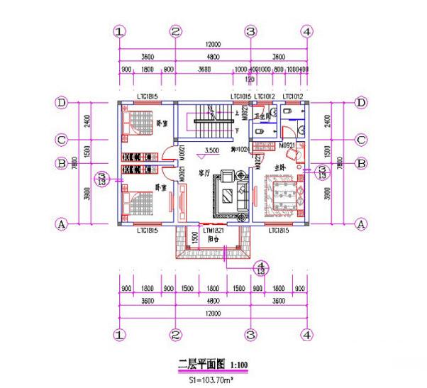 12×9米三層農村別墅設計圖，帶閣樓，簡約大氣經濟實用，適合農村建房。