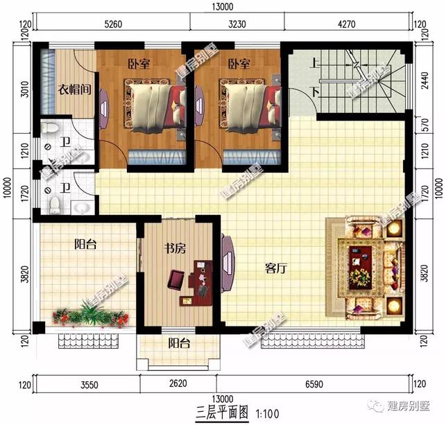 13×10米三層半農(nóng)村自建房，施工簡單，簡單實用造價還低，你不準(zhǔn)備來一套嗎？