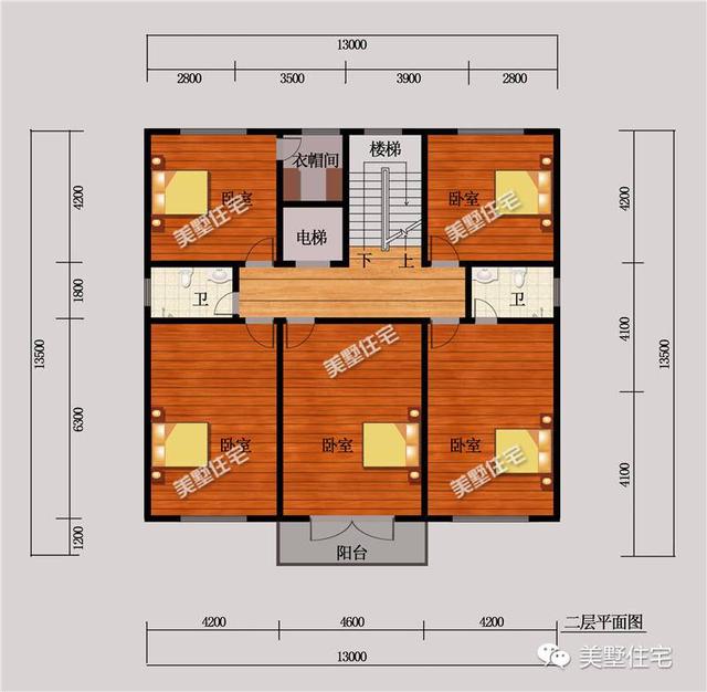 占地約175平米的三層別墅設計圖，戶型方正，外觀清新簡潔，布局實用