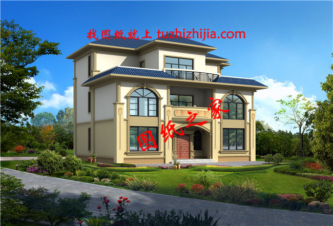 50萬左右農村三層別墅設計圖紙，帶大露臺