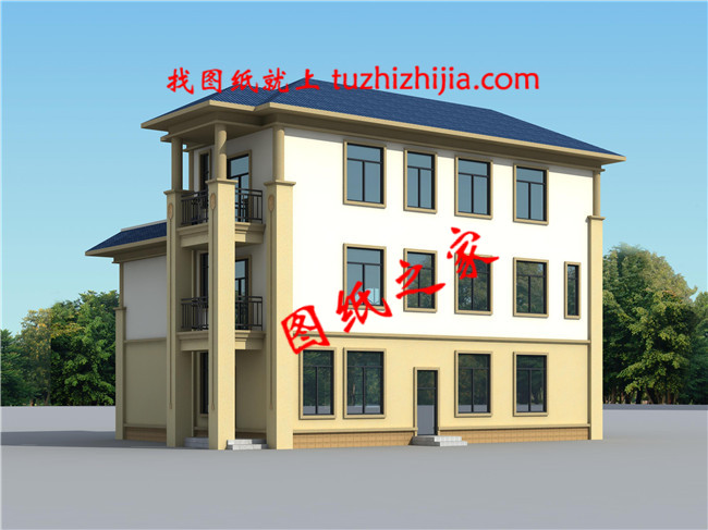 50萬左右農村三層別墅設計圖紙，帶大露臺