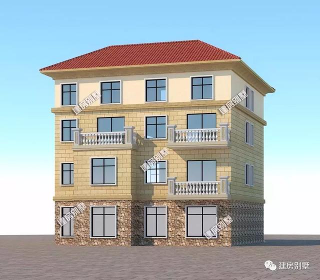 13×13.2米四層別墅設(shè)計(jì)圖，帶架空層設(shè)計(jì)+車庫，造價(jià)50萬左右