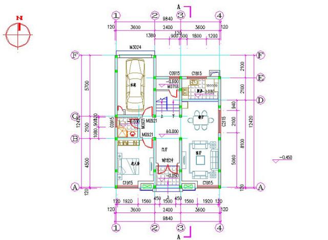 10×12米三層農村自建房，戶型簡約大氣，帶車庫+花壇，造價26萬