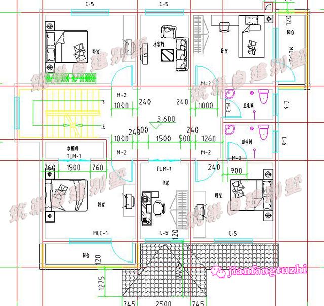 占地140平米的三層農村自建房，帶大露臺+觀景涼亭，簡單實用