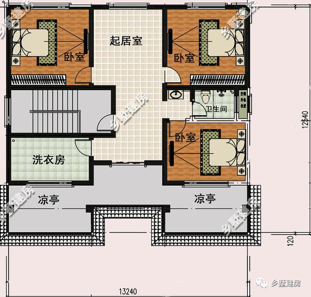 13x12米新中式三層別墅設計圖，時尚、古典、大氣，這才是對新中式最好的詮釋！