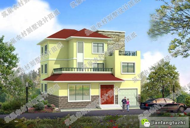 10×13米三層簡約農村自建房，帶車庫+套房，造價35萬