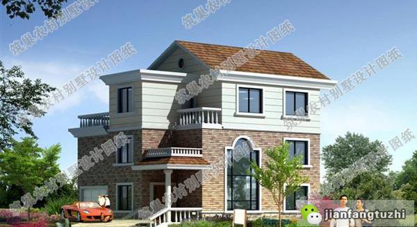 12×11米農(nóng)村復式三層自建房，帶車庫落地窗套房，造價35萬