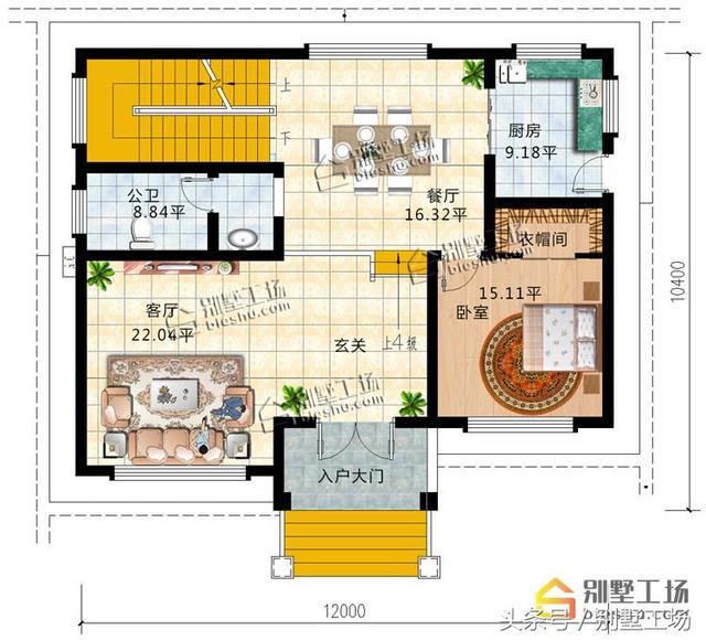 占地120平內的簡歐三層農村自建房，外觀錯落有致，好批審