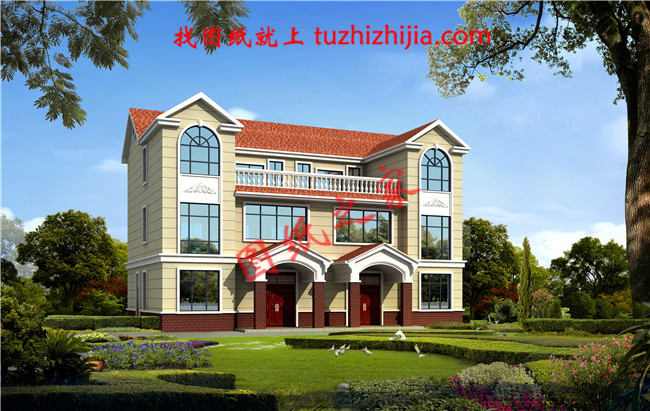 40萬左右兄弟雙拼四間三層戶型圖及全套圖紙，戶型簡(jiǎn)單合理