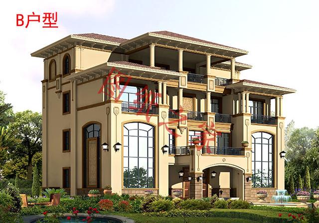 6款四層農(nóng)村別墅設(shè)計圖紙，外觀豪華大氣，溫馨舒適。