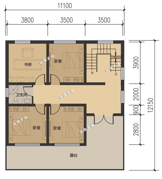 三層簡歐農村自建房，戶型方正，簡潔、樸實，是鄉村自建房不錯的選擇。
