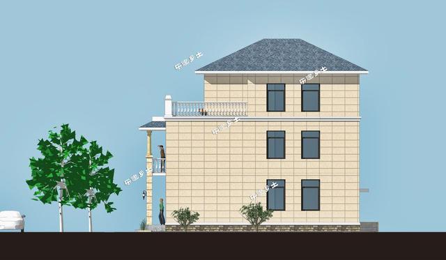 三層簡歐農村自建房，戶型方正，簡潔、樸實，是鄉村自建房不錯的選擇。