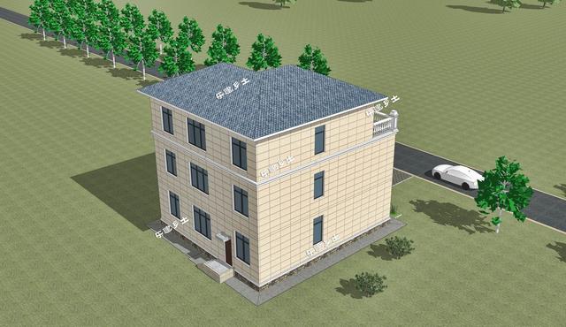 三層簡歐農村自建房，戶型方正，簡潔、樸實，是鄉村自建房不錯的選擇。