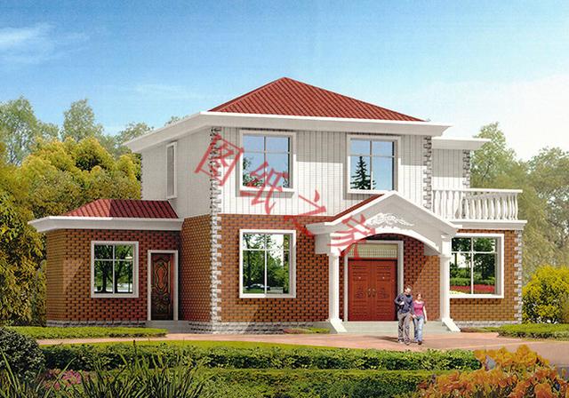 二層簡約新農(nóng)村別墅設(shè)計(jì)圖，經(jīng)典又實(shí)用，都非常符合農(nóng)村居住的需求。