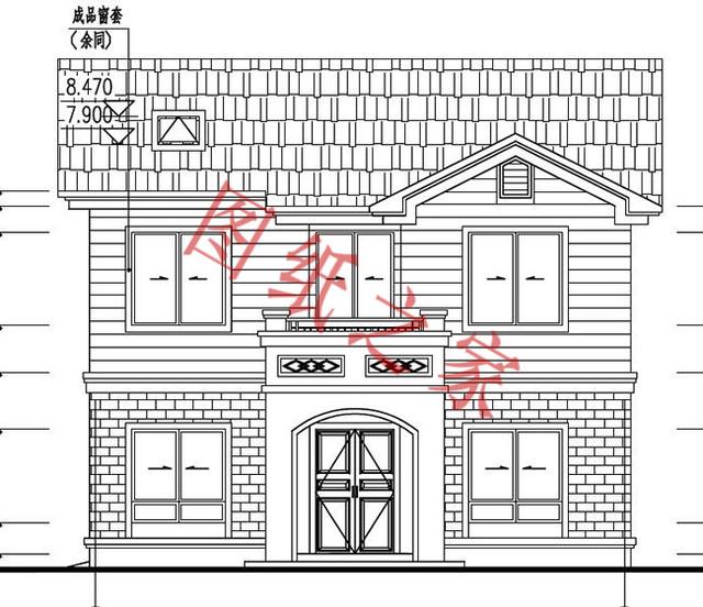 二層簡約新農(nóng)村別墅設(shè)計(jì)圖，經(jīng)典又實(shí)用，都非常符合農(nóng)村居住的需求。