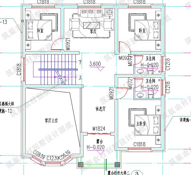 11×12米帶挑空客廳+套房農村三層自建房，精簡時尚，簡單實用，造價20萬
