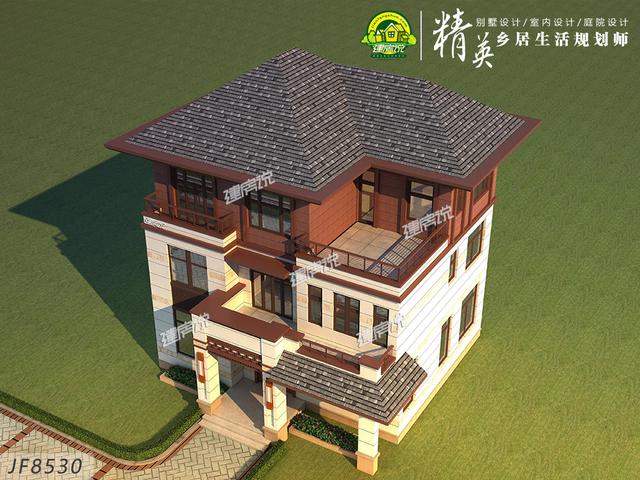 120平的宅基地，照樣也能建豪華氣派大別墅！