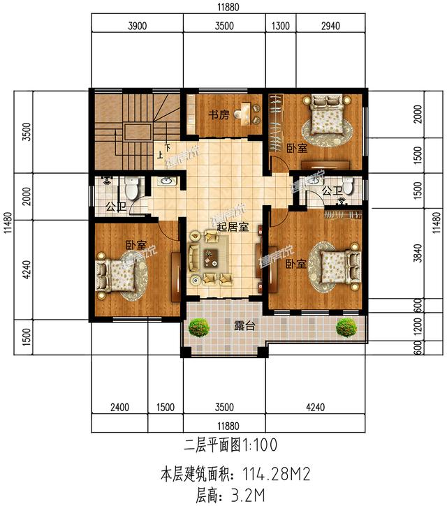 120平的宅基地，照樣也能建豪華氣派大別墅！