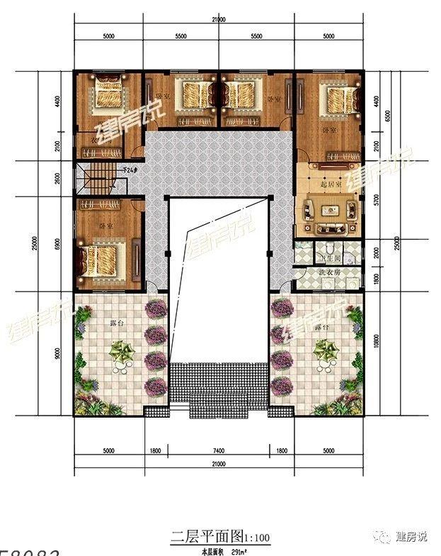二層中式四合院別墅設計圖，國人內心最美的房子