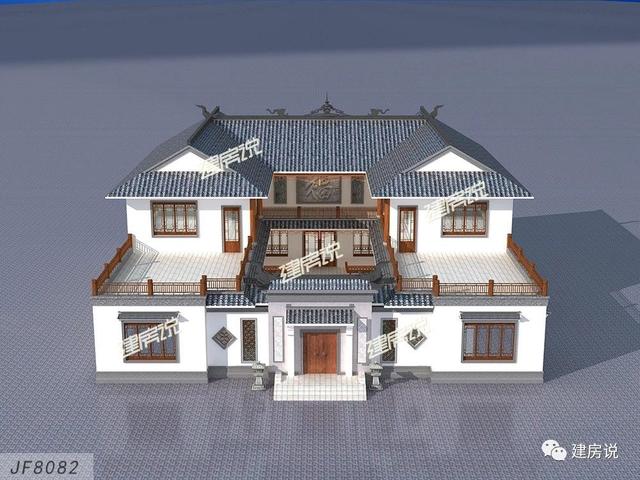 二層中式四合院別墅設計圖，國人內心最美的房子