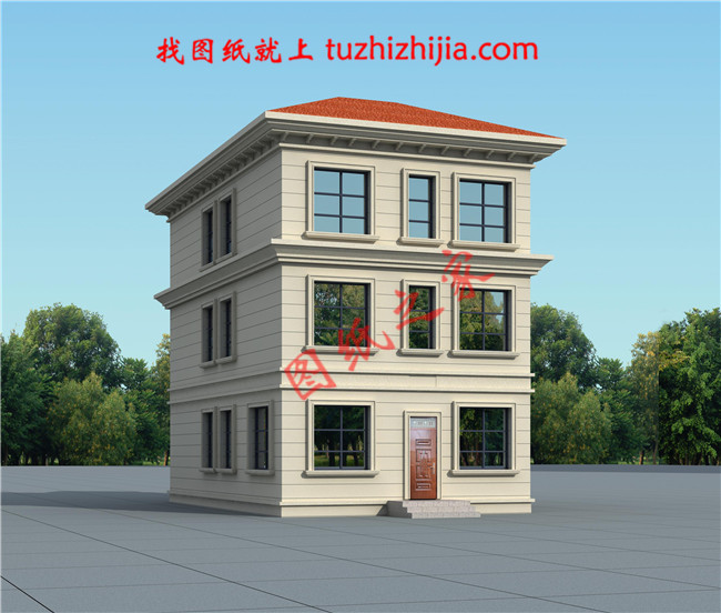 三層帶露臺21萬別墅設計圖,占地面積100平米左右